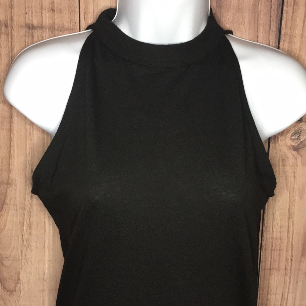 NWT n:Philanthropy Black Ruched Mock Neck Bodycon Peach Dress - Picture 7 of 13